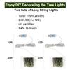6Ft Artificial Christmas Tree with USB String Lights & Remote & Timer, 240 LED 8 Lighting Modes 850 Branches Tips Metal Base Stand- Detachable Fake Christmas Tree Holiday Christmas Party Decorations view 3