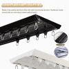 Black Curtain Rails Ceiling Mount, Medical/Rv/Blackout/Shower Drapes Conjoined Double Track With Pulleys for Hanging Grommet And Pinch Pleated Curtains, Room Divider Treatment Rods ( Size : 4.9ft/1.5m view 4