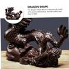 BESPORTBLE Dragon Ornament Wood Statue Dragon Sculpture Christmas Decor Home Decor view 4