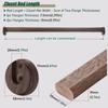 HDYZJQ Wood Closet Rods for Hanging Clothes, Hanger Rod with Flange and Screws, Cuttable Heavy-Duty Garment Bar,18 24 32 48 50 56 inch Long(Brown,38in/97cm) view 2