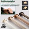 HDYZJQ Wood Closet Rods for Hanging Clothes, Hanger Rod with Flange and Screws, Cuttable Heavy-Duty Garment Bar,18 24 32 48 50 56 inch Long(Brown,38in/97cm) view 3