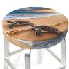 LZQPOEAS Turtles on The Beach Print Stool Covers Round Bar Stool Seat Covers Soft Velvet Stool Slipcover with Elastic Washable Stool Cushion Cover Removable Chair Cover for Bar Round Stools view 3