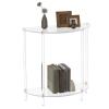 CRTERICX Acrylic Console Table, Half Moon, 29.5" Small Entryway Table, Clear Entry Table for Sofa, Foyer, Hallway, Living Room, Easy Assembly, 2 Tier, 11.8" D x 31.5" H view 1
