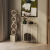 CRTERICX Acrylic Console Table, Half Moon, 29.5" Small Entryway Table, Clear Entry Table for Sofa, Foyer, Hallway, Living Room, Easy Assembly, 2 Tier, 11.8" D x 31.5" H view 2
