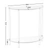 CRTERICX Acrylic Console Table, Half Moon, 29.5" Small Entryway Table, Clear Entry Table for Sofa, Foyer, Hallway, Living Room, Easy Assembly, 2 Tier, 11.8" D x 31.5" H view 3