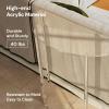 CRTERICX Acrylic Console Table, Half Moon, 29.5" Small Entryway Table, Clear Entry Table for Sofa, Foyer, Hallway, Living Room, Easy Assembly, 2 Tier, 11.8" D x 31.5" H view 4