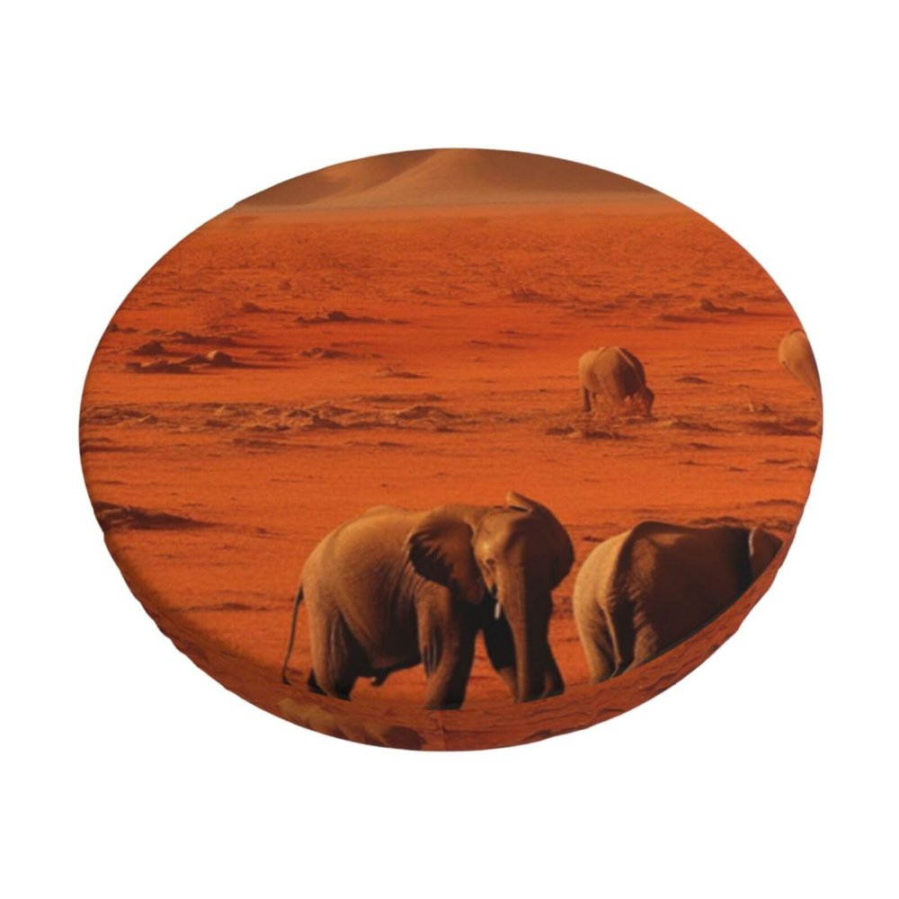 Wild Life Print Stool Covers Round Bar Stool Seat Covers Soft Velvet Stool Slipcover with Elastic Washable Stool Cushion Cover Removable Chair Cover for Bar Round Stools
