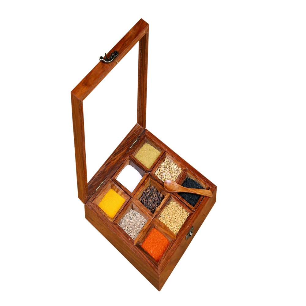 Dynamic Decor Wooden Spice Box