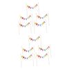 10pcs Triangle Flag Cake Topper Glitter Banners for Birthday Wedding and Party Decorations Versatile Picks for Cakes Ice and Fruits view 1