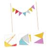 10pcs Triangle Flag Cake Topper Glitter Banners for Birthday Wedding and Party Decorations Versatile Picks for Cakes Ice and Fruits view 2