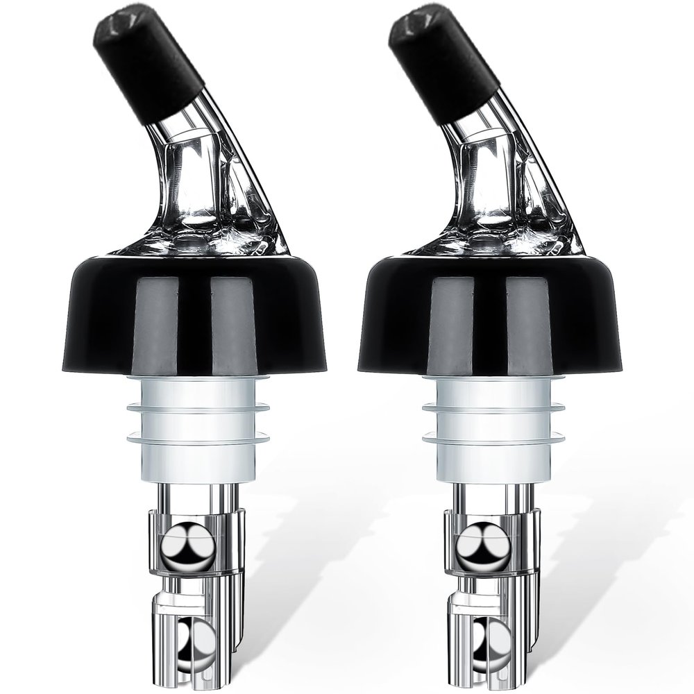 Automatic Measured Bottle Pourer - Quick Shot Spirit Measure Pourer Drinks Wine Cocktail Dispenser Home Bar Tools - 2 pack 1.5oz