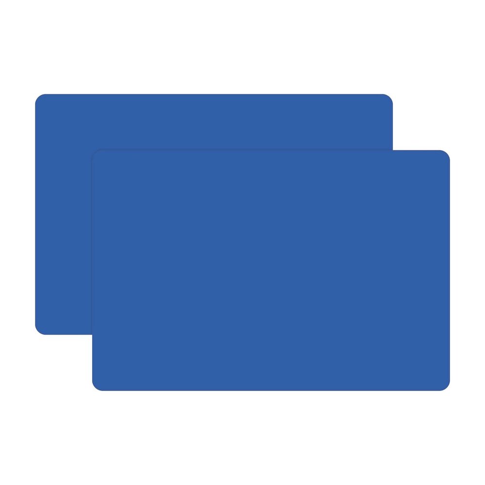2 PCS Silicone Mats for Kitchen Counter, 23.6" by 15.7" Multipurpose Mat,Heat Resistant Nonskid Table Mat for Air Fryer to Site on, Countertop Protector Classic Blue