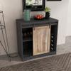 31 Inch Farmhouse Barn Door Bar Cabinet for Living Room, Dining Room view 2