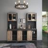 31 Inch Farmhouse Barn Door Bar Cabinet for Living Room, Dining Room view 4