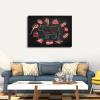 Beef Butcher Guide Food of Beef Cuts Division Chart Meat Poster Decorative Painting Print Modern Home Bedroom Living Room Decoration Canvas Wall Art Aesthetic (Framed,2436inch) view 2