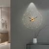 TUUWAI Wall Clock Watch Silent Home Retro Nordic Iron Art Modern Design Decoration Home Bedroom Office Living Room view 4