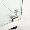 One Door Glass Cabinet Glass Display Cabinet with 3 Shelves, White view 2