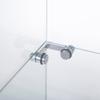 One Door Glass Cabinet Glass Display Cabinet with 3 Shelves, White view 3