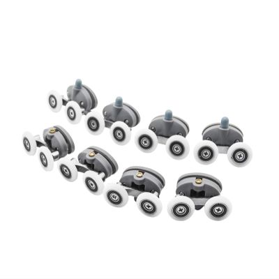 SBTRKT 8pcs/Set 23mm 25mm Top Bottom Hardware Wheels Oval Double Sliding Shower Glass Door Rollers Runner Wheels Pulleys (Color : DW-120-8PCS, Size : 23mm)