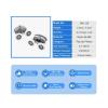 SBTRKT 8pcs/Set 23mm 25mm Top Bottom Hardware Wheels Oval Double Sliding Shower Glass Door Rollers Runner Wheels Pulleys (Color : DW-120-8PCS, Size : 23mm) view 3