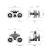 SBTRKT 8pcs/Set 23mm 25mm Top Bottom Hardware Wheels Oval Double Sliding Shower Glass Door Rollers Runner Wheels Pulleys (Color : DW-120-8PCS, Size : 23mm) view 4