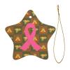 Breast-Cancer-Awareness Logo Christmas Ornaments, Ceremic Ornaments Star Shape Porcelain Ornament Christmas Tree Office Home Decoration Xmas Souvenirs view 2