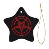 Baphomet Satan Symbol Christmas Ornaments, Ceremic Ornaments Star Shape Porcelain Ornament Christmas Tree Office Home Decoration Xmas Souvenirs view 2