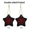 Baphomet Satan Symbol Christmas Ornaments, Ceremic Ornaments Star Shape Porcelain Ornament Christmas Tree Office Home Decoration Xmas Souvenirs view 3