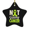 Not Today Lymphoma Cancer Lime Green Ribbon Christmas Ornaments, Ceremic Ornaments Star Shape Porcelain Ornament Christmas Tree Office Home Decoration Xmas Souvenirs view 1
