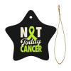 Not Today Lymphoma Cancer Lime Green Ribbon Christmas Ornaments, Ceremic Ornaments Star Shape Porcelain Ornament Christmas Tree Office Home Decoration Xmas Souvenirs view 2