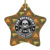 2nd Amendment Skull Christmas Ornaments, Ceremic Ornaments Star Shape Porcelain Ornament Christmas Tree Office Home Decoration Xmas Souvenirs view 1
