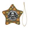 2nd Amendment Skull Christmas Ornaments, Ceremic Ornaments Star Shape Porcelain Ornament Christmas Tree Office Home Decoration Xmas Souvenirs view 2