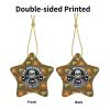 2nd Amendment Skull Christmas Ornaments, Ceremic Ornaments Star Shape Porcelain Ornament Christmas Tree Office Home Decoration Xmas Souvenirs view 3