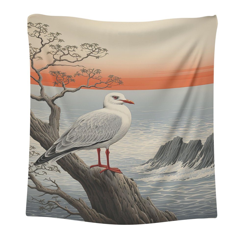CAPITUNEISKINEPA Seagull Bird Blanket Gift Funny Blanket Twin Size Blanket 60" x 80"