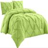 All Star Linen Sage Green Cotton Pinch Pleated Duvet Cover Size Oversized King Plus-128"x120" Solid 1 Piece Zipper Clouser Comforter Cover view 1