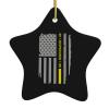 911 Dispatcher Thin Gold Line Christmas Ornaments, Ceremic Ornaments Star Shape Porcelain Ornament Christmas Tree Office Home Decoration Xmas Souvenirs view 1