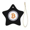 BYOBLU Bitcoin Christmas Ornaments, Ceremic Ornaments Star Shape Porcelain Ornament Christmas Tree Office Home Decoration Xmas Souvenirs, Two-sided view 2