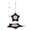 BYOBLU Bitcoin Christmas Ornaments, Ceremic Ornaments Star Shape Porcelain Ornament Christmas Tree Office Home Decoration Xmas Souvenirs, Two-sided view 4