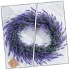 Garneck 1pc Lavender Wreath Lavender Flower Wreath Wedding Table Decor Hanging Decor Vine Branch Wedding Ative Garland Household Plastic Doors and Windows Purple view 2