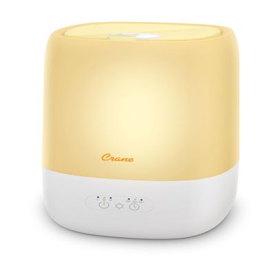 Crane Ultra-Quiet 3-in-1 Humidifier for Baby with Essential Oil Tray, 7-Color Sleep Light, 1 Gallon Top-Fill Tank, Ideal for Bedroom