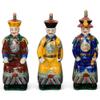 ChinaFurnitureOnline Red Yellow Blue Porcelain Qing Emperor Chinese Figurine Set view 1