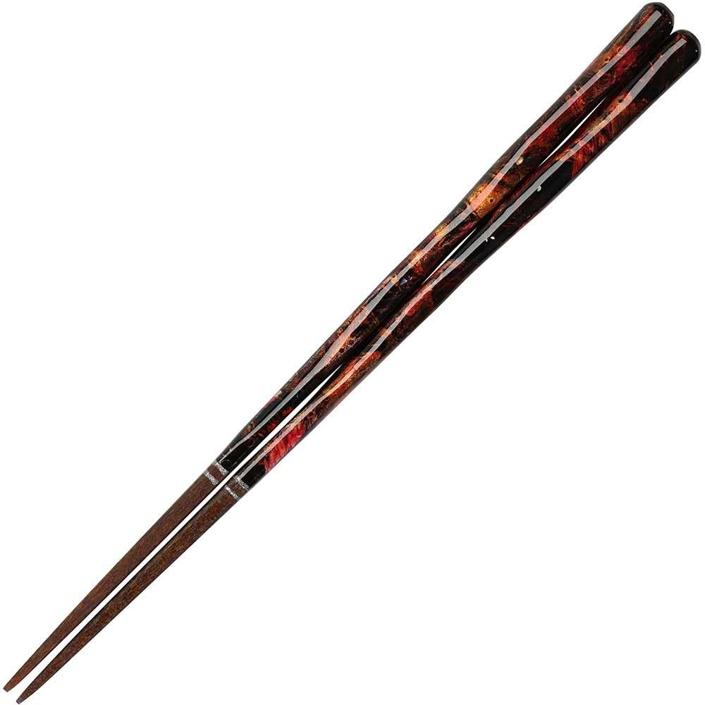 Light of Dawn Chopsticks Red, 1 Pair, 9 Inches Long, Made in Japan