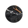 Foreside Home and Garden Round Cutting Board Black Marble & Leather by Foreside Home & Garden view 1