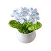 Losaky Knitting Crochet Forget Me Not Flowers Potted Plants, Gradient Forget Me Not Flowers for Wife, Girlfriend and Women, Handmade Flowers for Car Decoration, Home Decoration. view 1