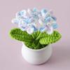Losaky Knitting Crochet Forget Me Not Flowers Potted Plants, Gradient Forget Me Not Flowers for Wife, Girlfriend and Women, Handmade Flowers for Car Decoration, Home Decoration. view 2