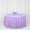 10 pcs 132 inch Lavender Round Polyester Tablecloths Fabric Table Cover Linens | 132" Washable Fabric Table Cloth Covers for Wedding Party Polyester Reception Buffet Events Catering Dining Kitchen view 3