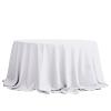 10 pcs 132 inch White Round Polyester Tablecloths Fabric Table Cover Linens | 132" Washable Fabric Table Cloth Covers for Wedding Party Polyester Reception Buffet Events Catering Dining Kitchen Dining view 1