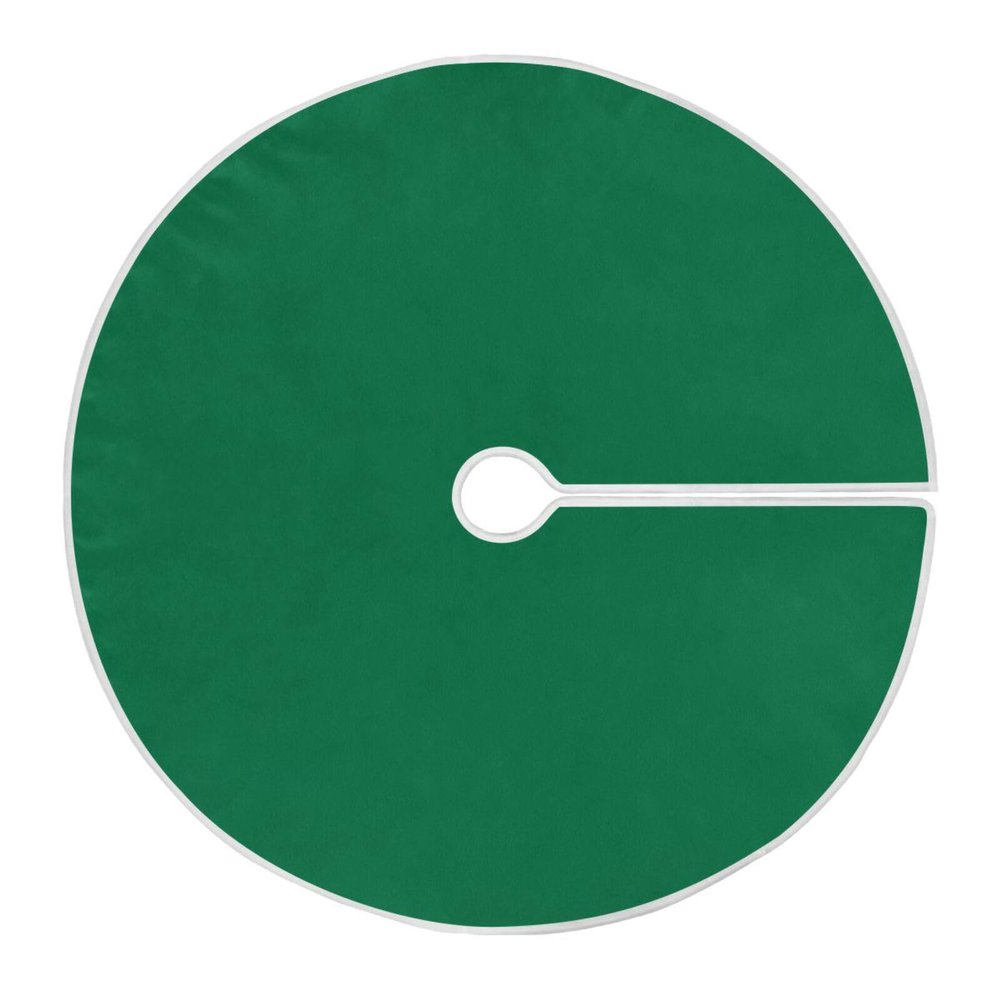 ALAZA Cadmium Green Christmas Tree Skirt Decoration for Merry Christmas Party Decorations Holiday Xmas 47.2 Inches