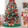 ALAZA Cadmium Green Christmas Tree Skirt Decoration for Merry Christmas Party Decorations Holiday Xmas 47.2 Inches view 4