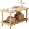HOBIBA Office end Table Side Table End Table Wooden Small Side Table Rectangular 2-Layer Small Table Bedroom Living Room Home Tea Table Coffee Table (Color:Default) view 1